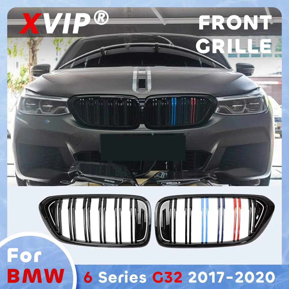 

XVIP Glossy M-Color Double Line Style Front Bumper Grille For BMW 6-Series G32 2017-2020