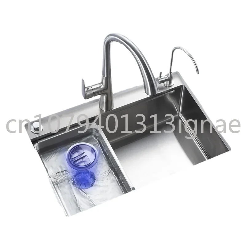 

Stainless Steel Sink Drop-in Sink Kitchen Single Sink Household Dishpan Washing Vegetables Basin Scullery