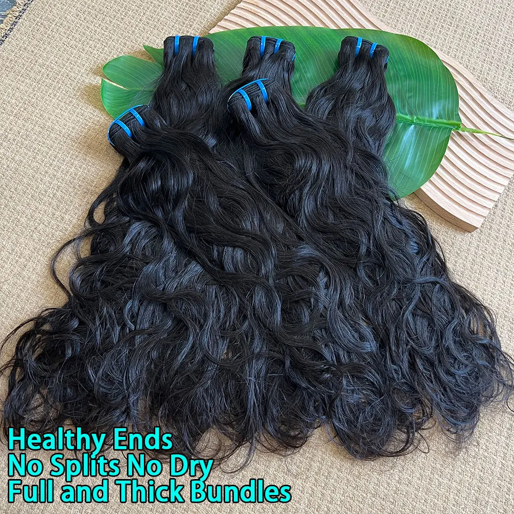 

15A Натуральные волнистые пучки человеческих волос Water Wave Wave 3 пучка Натуральные черные человеческие волосы Волосы Remy 100% натуральные человеческие волосы