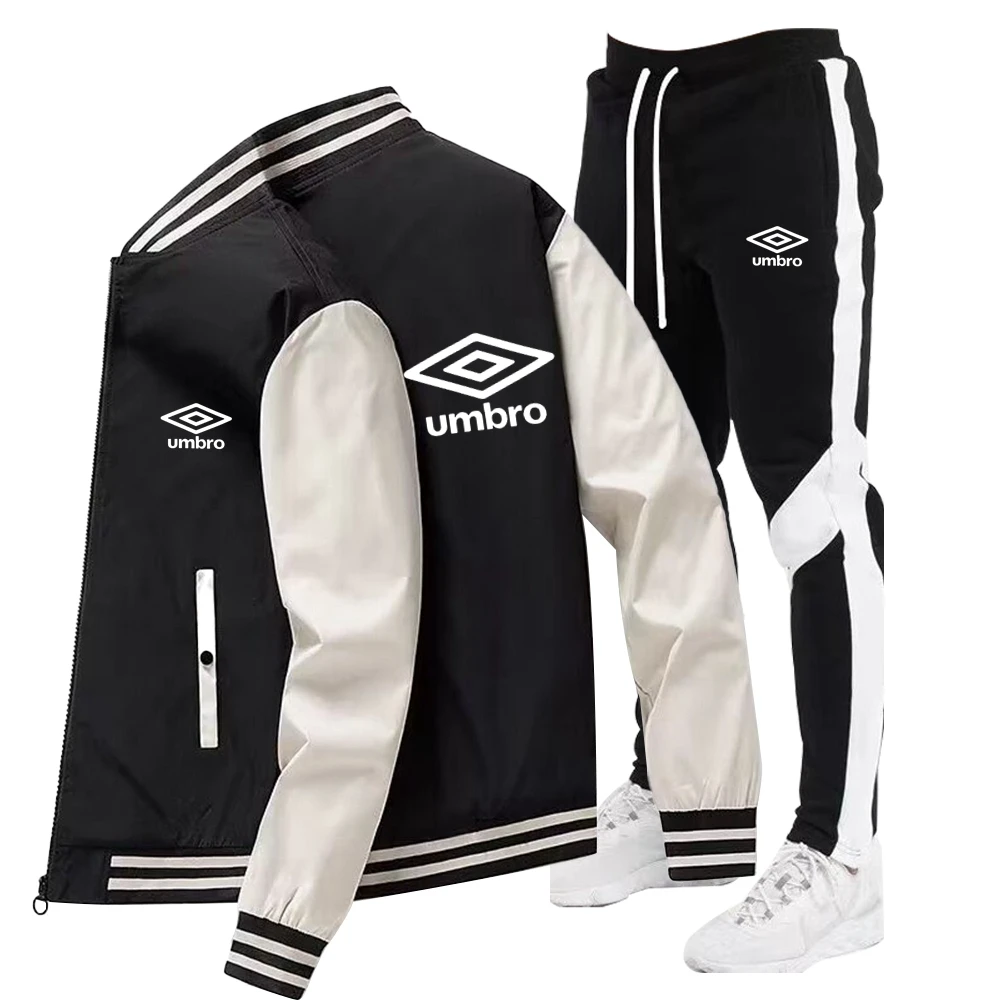 2024 New UMBRO Spring and Autumn Jacket Men's Zipper Sportswear Set Fashion Men's Sportswear Set Jacket Pants Sportswear Set