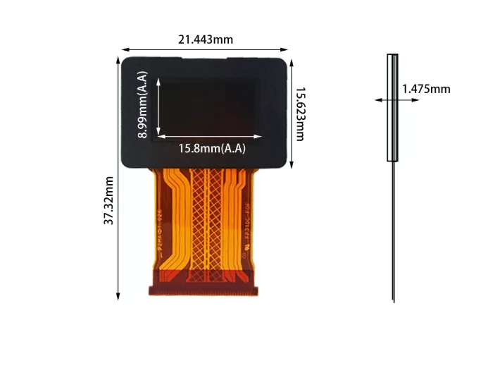 

0,71-дюймовый микро-OLED-экран с ультрачистым и высокой яркостью, интерфейс LVDS, дисплей устройства ночного видения, разрешение ARECX335SN-6