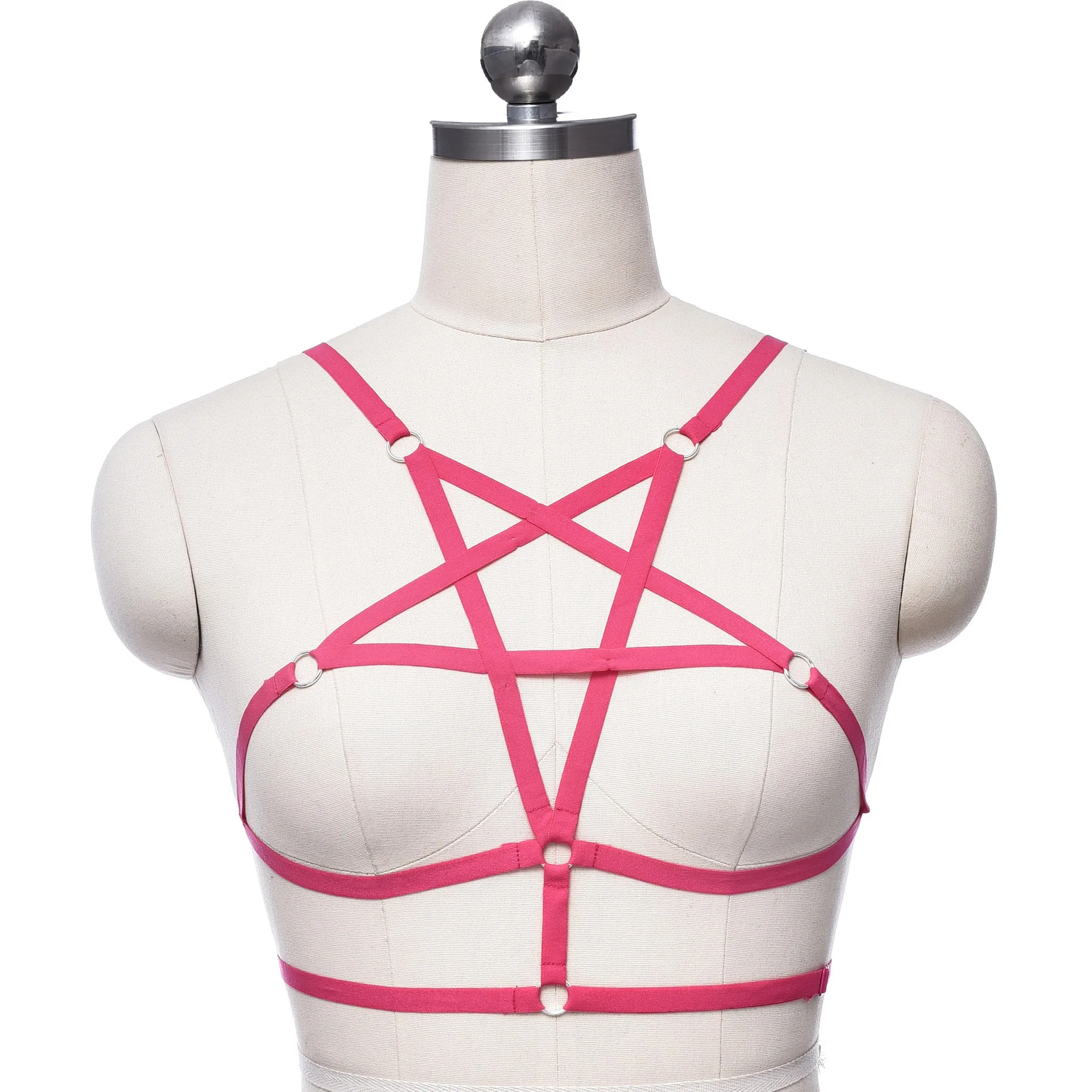 Sutiã pentagrama ultrafino para mulheres, conjuntos de lingerie sexy, cosplay para casais, sex shop, roupas secretas, lingerie SM para mulheres