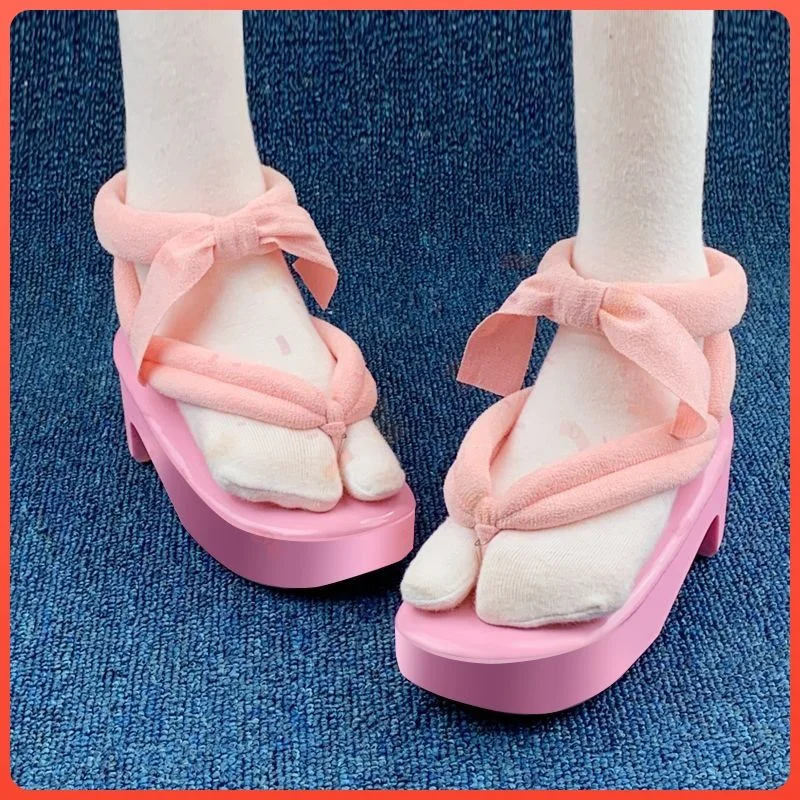 Anime Kanroji Mitsuri Cosplay-Schuhe, Mitsuri Kanroji Rollenspiel-Cosplay, rosa japanische Geta-Sandalen für Kostüme