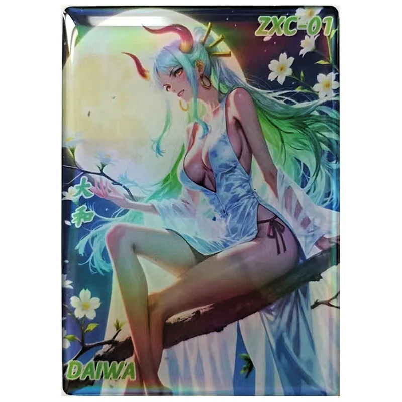 Anime ONE PIECE Rare ZXC Exicum Refraction Collectible Card Yamato Hancock Rebecca Shirahoshi Vivi Toys for boy Birthday Present