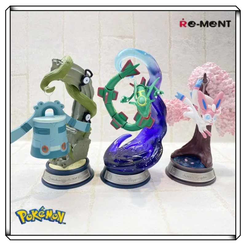 Eevee Swing Decorative Mini Figure Blind Box Official Capsule Toy Japanese Style Pika Mew Ice Ninetale Miniature Scene Ornaments