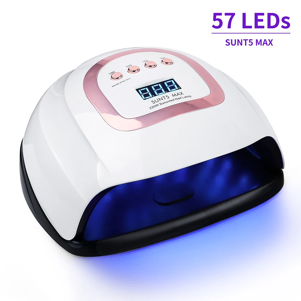 SUN-Sèche-Ongles T5 MAX de 220W, Lampe UV LED avec Capteur et Écran LCD