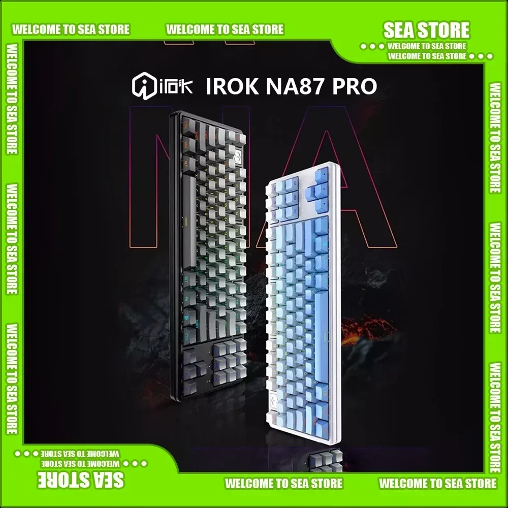 Irok NA87 Pro or V4 Mechanical Keyboard RT0.04mm Magnetic Switch RGB Hot-swap Valorant 8000hz Customize E-sport Christmas Gift