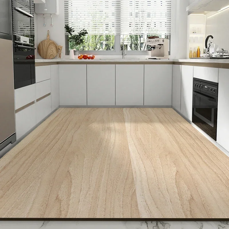 Carpet for Kitchen Waterproof Leather Floor Mat Non-slip Area Large Rug Oil-proof Home Decoration Foot Mats Big Size 주방 깔개