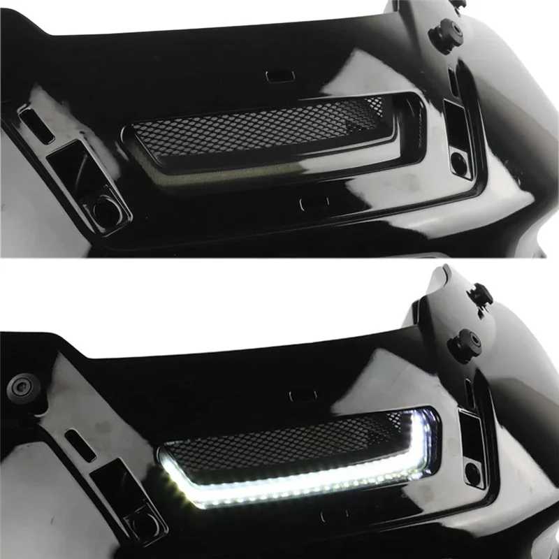 

Dependable-Motorcycle White Tracer Headlight Vent Accent LED For Softail Low Rider ST El Diablo FXRST FXLRST 2022-2024