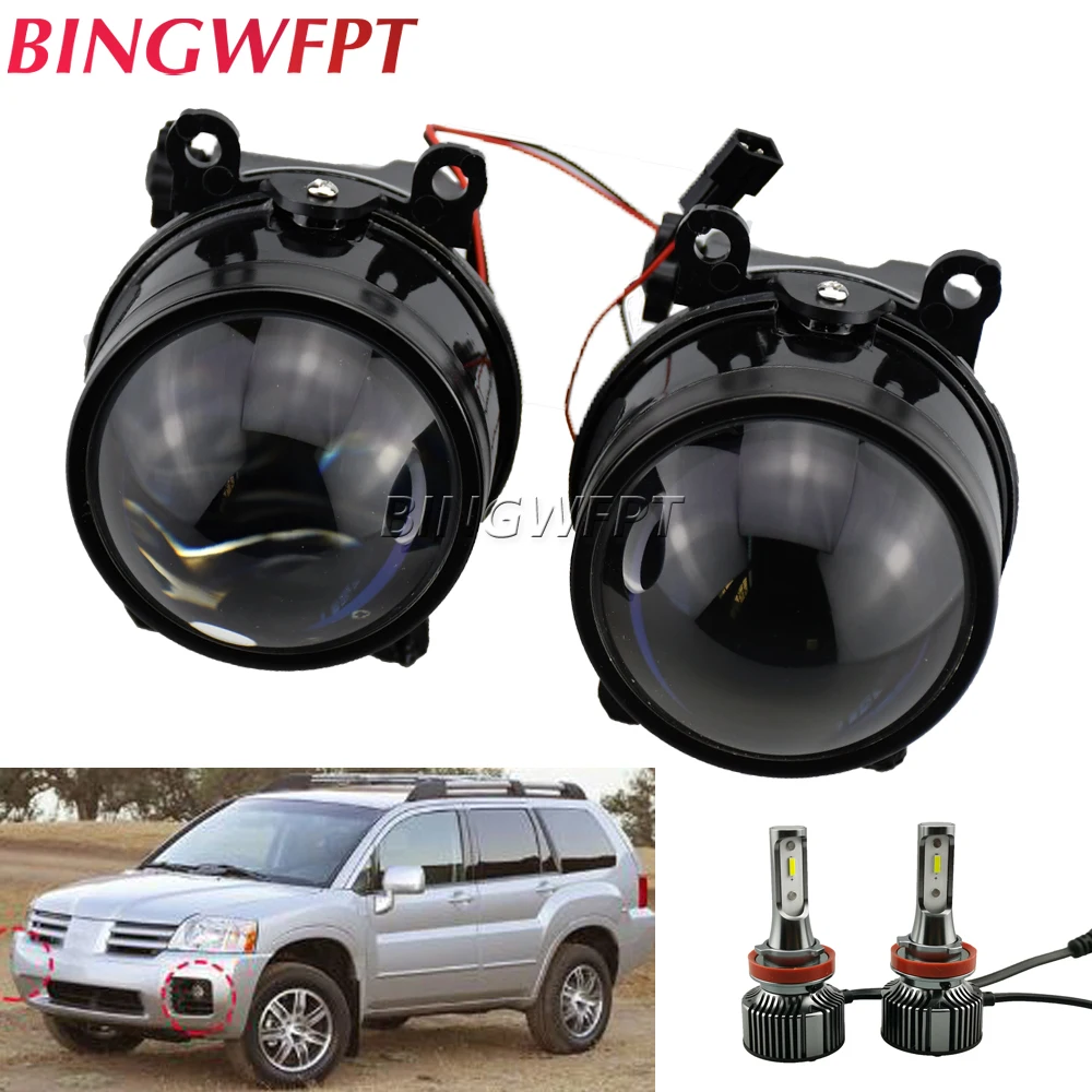 

2pcs HID Bi-xenon Fog Light For Mitsubishi Pajero Outlander Triton L200 Galant Colt Eclipse RVR Endeavor Projector Lens Retrofit