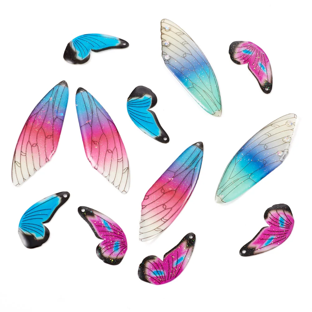 

Insect Wing Gradient Color Resin Charms Butterfly Dragonfly Wing Big Pendant for Earring Necklace DIY Jewelry Making Supplies