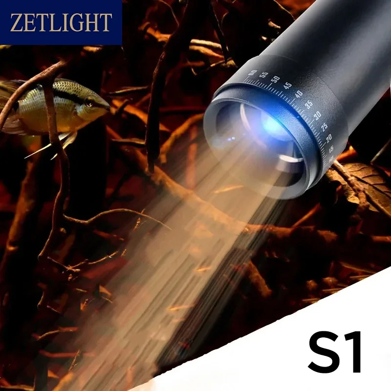 Zetlight S1 9W Adjustable South American Clearwater Stream Biotope Landscape Fish Tank LED Aquarium Spotlight