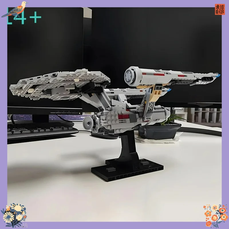 Moc shop – blocs de construction, modèle alternatif de vaisseau spatial, échelle moyenne, USS Enterprise, construction, bricolage, jouets d'assemblage, cadeaux