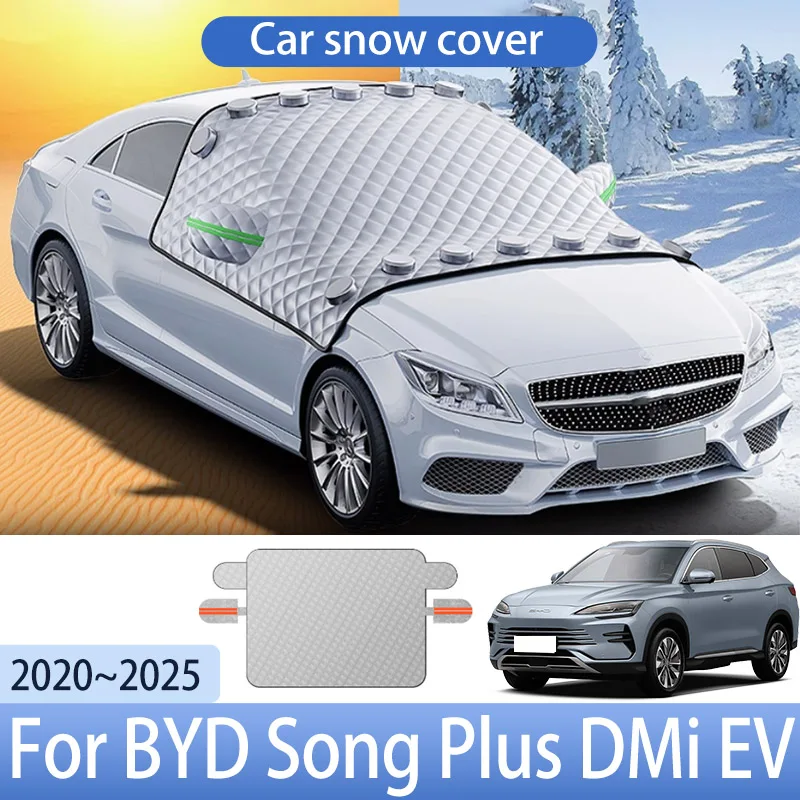 

Car Snow Cover For BYD Song Plus DMi EV 2020~2025 2021 Front Windshield Shield Protector Snow Ice Cover Auto Exterior Accessorie