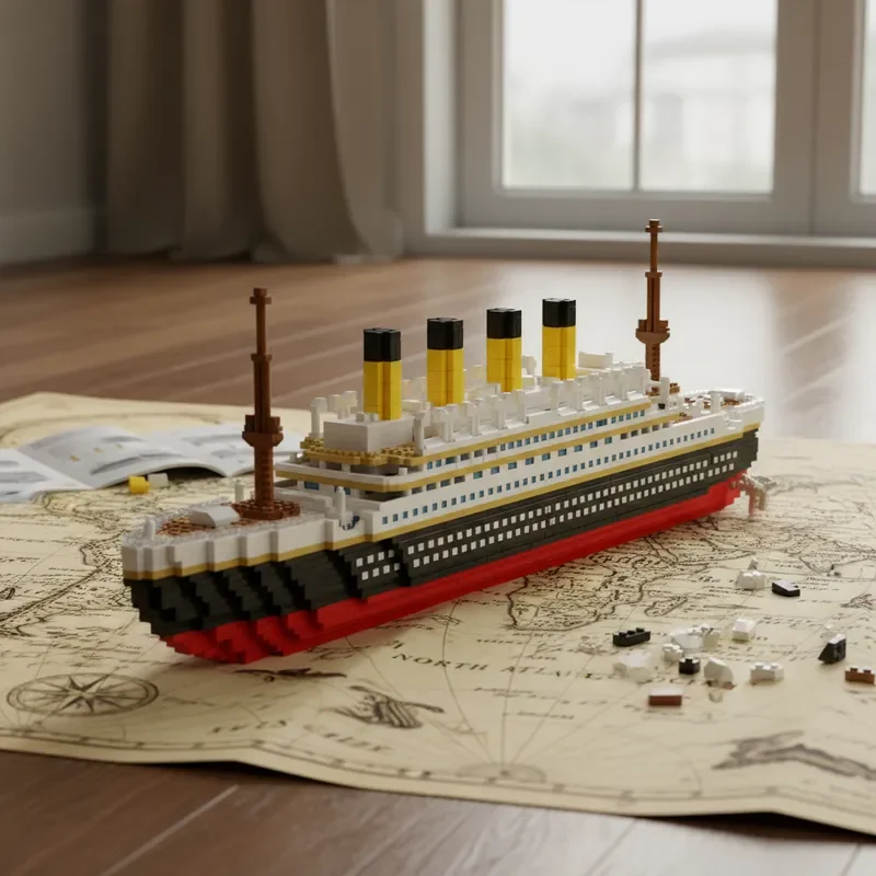 

Креативная коллекция лодок, микро строительные блоки, игрушки, модель Титаника, MOC, сборка, сделай сам, настольные украшения, подарок на день рождения, Рождественский подарок
