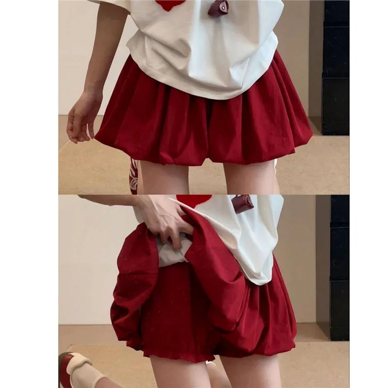 Knitted PVC A-Line Skirt Summer Casual Women's Skirt