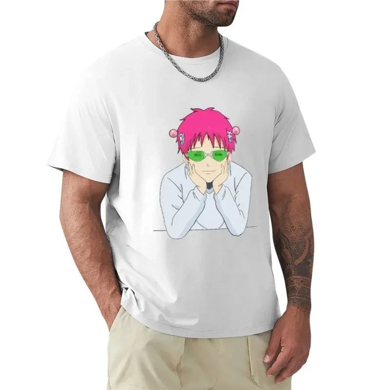 

Happy Saiki T-Shirt custom t shirts summer tee-shirt for boys o neck shirt men short sleeve t shirts