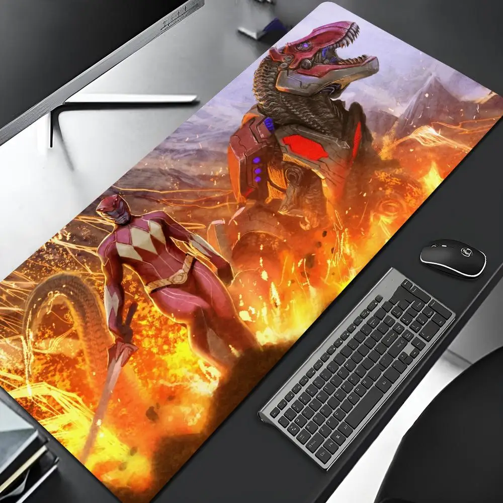 Alfombrilla de ratón PowerS R-Rangers para videojuegos, borde de bloqueo, ordenador grande, Gamer, Animal, alfombrilla de goma grande para ratón, alfombrilla de escritorio para ordenador portátil