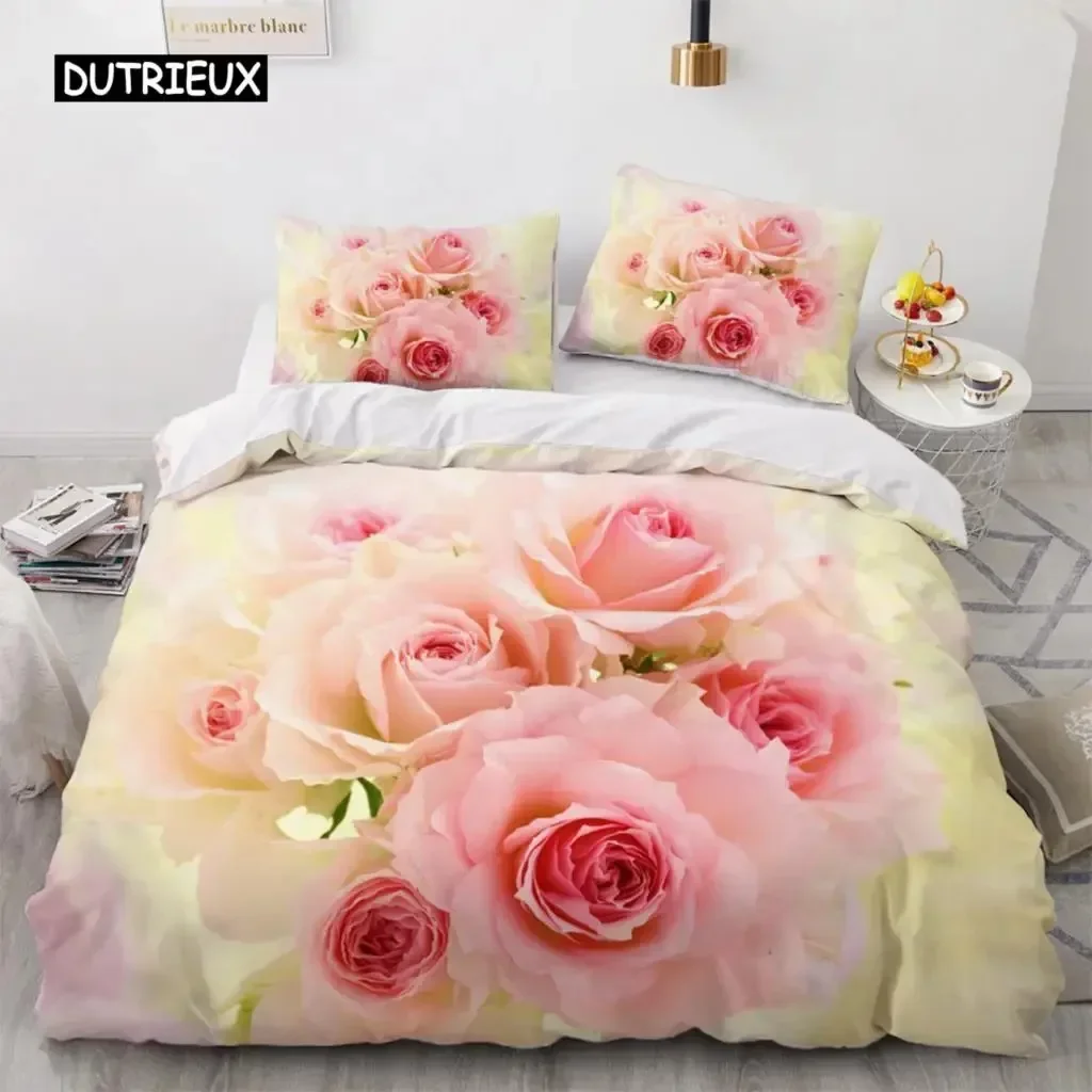 

3D Print Europe Bedding Set Double Duvet Cover Set Bed Linen Comfortable Blanket Quilt Cover Bed Set Nordic Colour