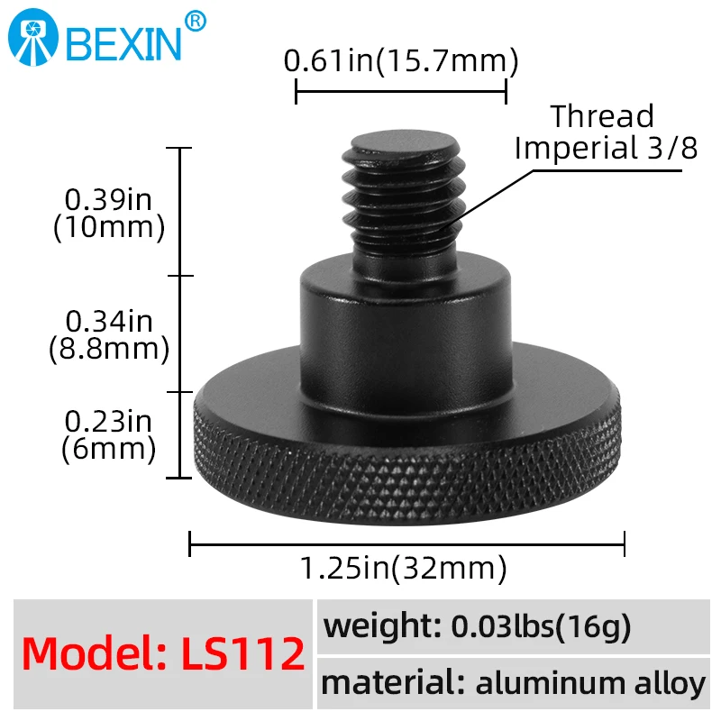 Śruba 1/4 cm do 3/8 cm cala Aluminiowa śruba do konwersji aparatu Statyw Płytka szybkiego zwalniania Śruba adaptera do kamery