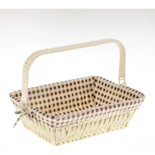 Reputation Home Unr-8284 Straw Knitted Basket Cream Rectangle