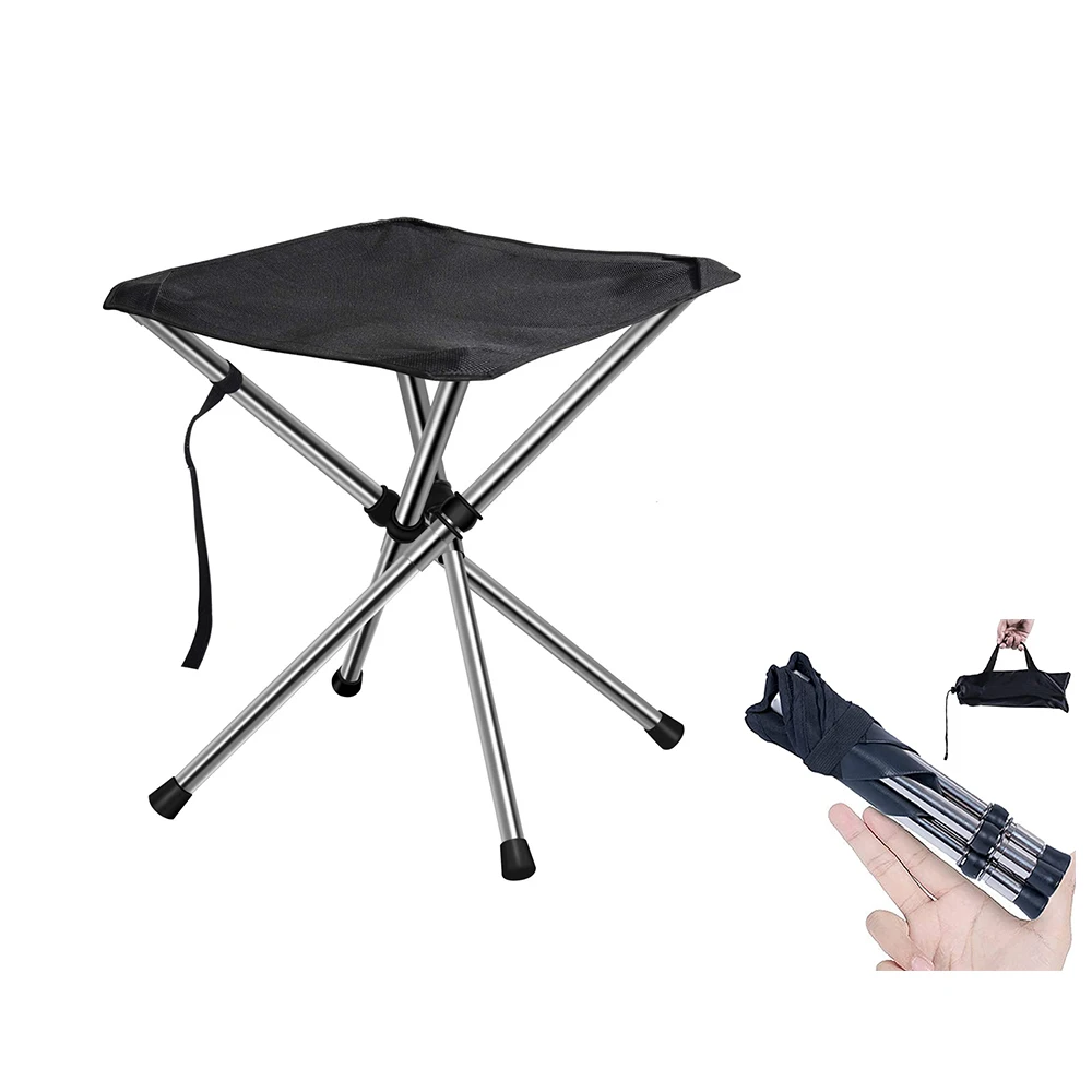 

Portable Folding Camping Stool Oxford Cloth Outdoor Chair Lightweight Compact Telescopic Stool for Beach Fishing Picnic Travel