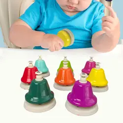 8Pcs/set Kids Play Desk Bells Colorful Musical Handbells Set Musical Learning Teaching Percussion Instruments Kindergarten Toys