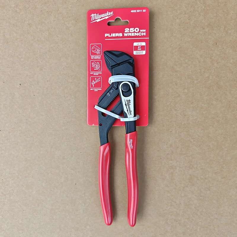 Milwaukee 4932501150 250mm Pliers Wrench Dual‑Function Plier & Wrench Quick‑Lock Adjustment for Pipe Nut & Fitting Work