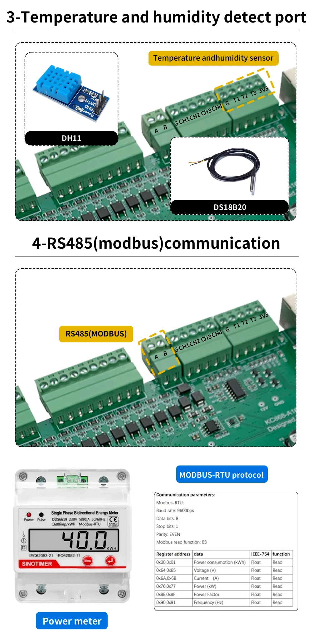 A16 ESP32 Development Programable Relay Board ESPhome Home Assistant Tasmota Arduino IDE RS485 I2C GPIO RF433Mhz Mosfet Output