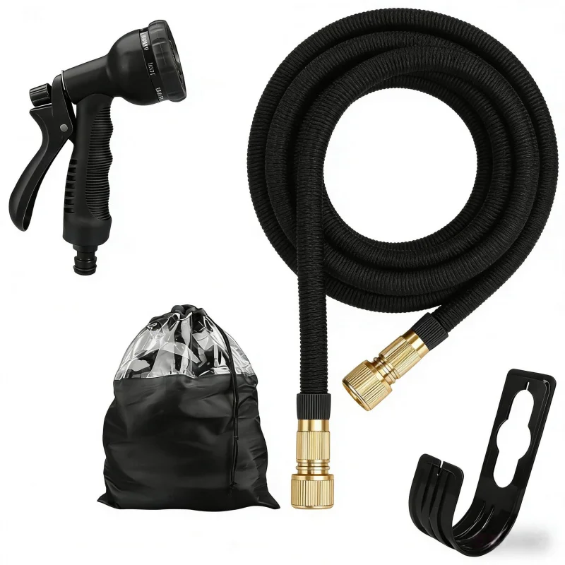 

Garden Irrigation Car Wash Dual-Use High-Pressure Magic HosePVCDual Metal Connector Telescopic Water Pipe Household Watering Too