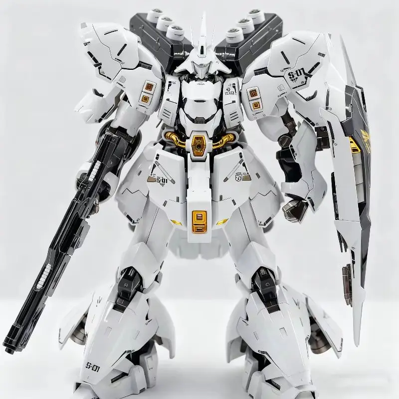

Коллекционная сборная модель Sazabi White RG 1/144 MSN-04 Star Version с наклейками, фигурка-меха, украшение для стола, подарок для мальчика