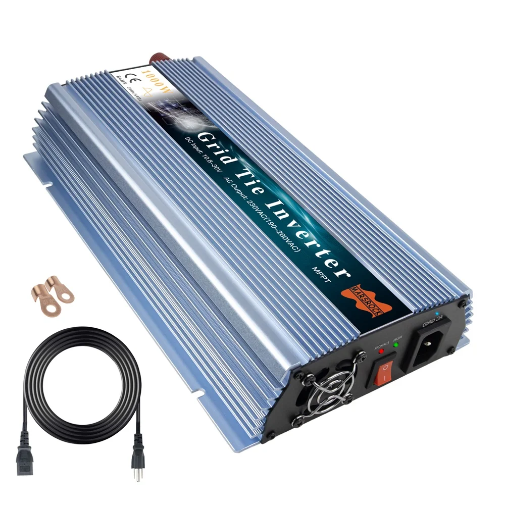 

1000W 120V 230V DC Solar Grid Connected Inverter, MPPT Pure Sine Wave Converter, Suitable For 18-22V (36 Cells) Solar Panels