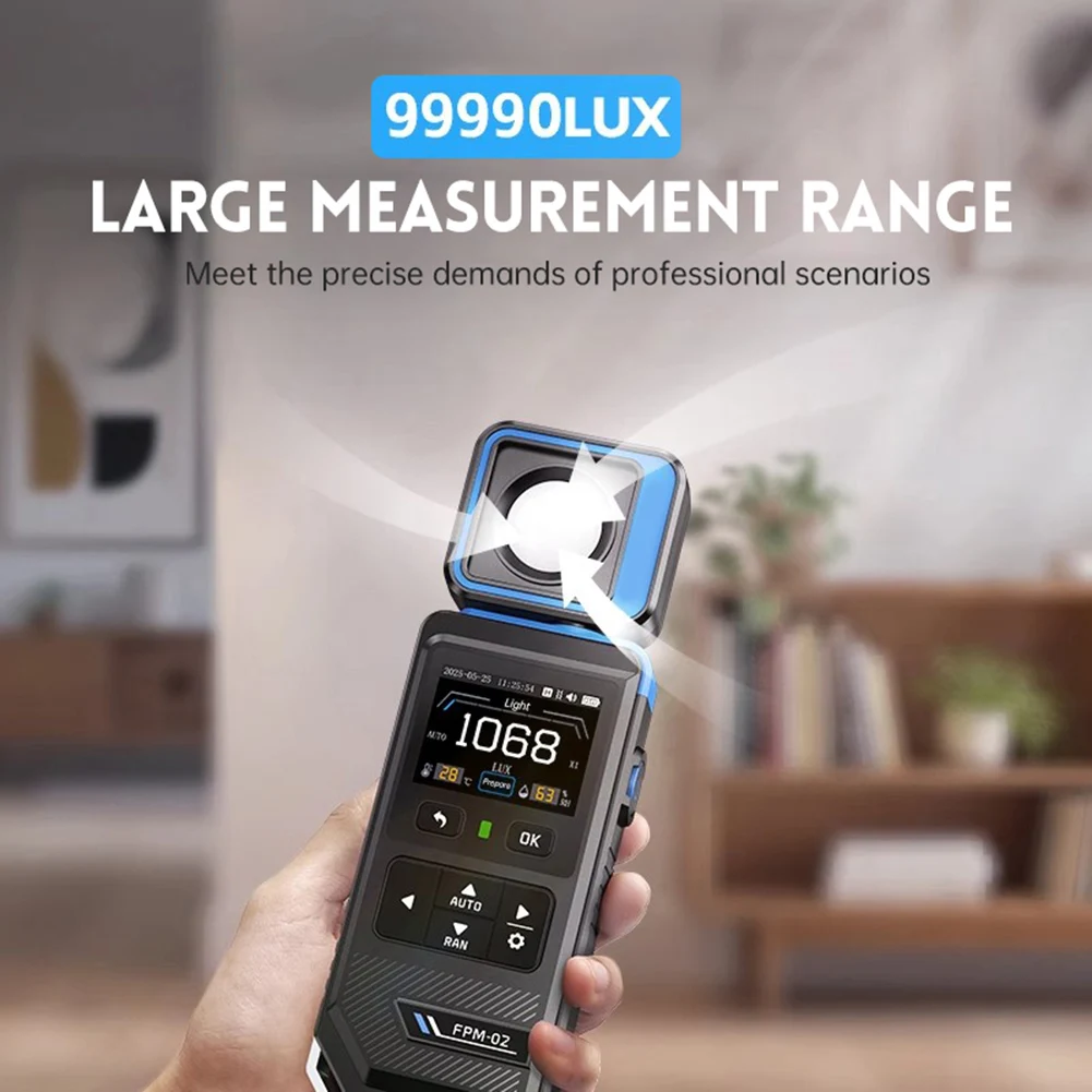FPM-02 الرقمية LED لوكس/FC الإضاءة متر 99900 لوكس مقياس الضوء ضوء متر ABS FPM-02 لوكس متر اختبار قياس التفتيش