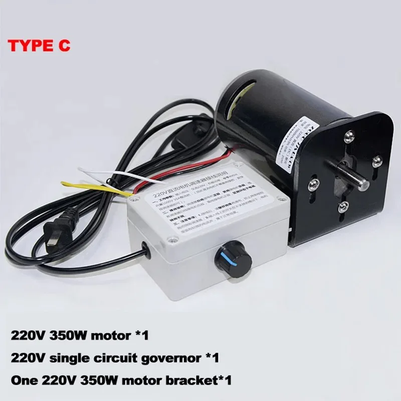 Imagem -04 - Motor dc com Ímã Permanente Rolamento de Esferas Duplo Torno de Alta Velocidade Furadeira Elétrica Mesa de Moagem Motor 220v 350w