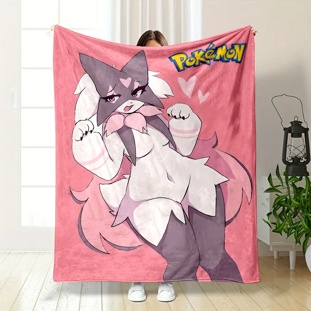 6Size Pokémon Meowscarada Pattern Blanket Warm Soft Fluffy Kids and Adult Sofa Bed Throw Blanket Suitable Outdoor Travel Camping