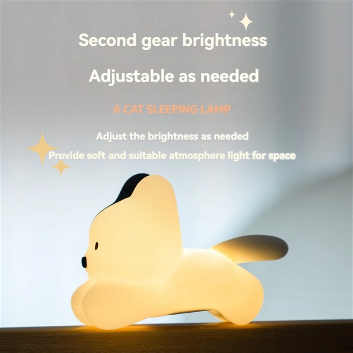 

Feitian Kitten Night Light Usb Rechargeable Bedroom Bedside Atmosphere Light Girl Birthday Gift Night Light