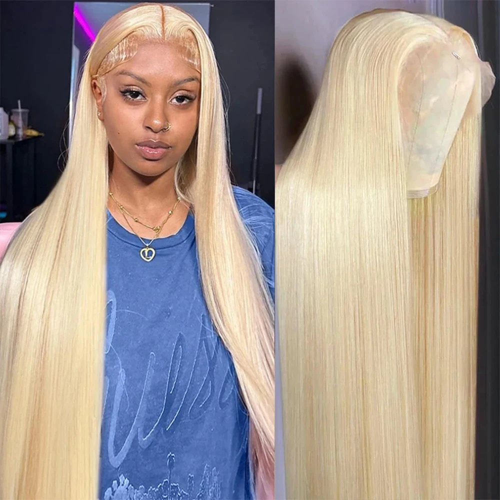 

Светлые парики 613 Blonde с HD-кружевной передней частью 13x6, прямые парики с кружевной передней частью 13x4 из натуральных человеческих волос для чернокожих женщин