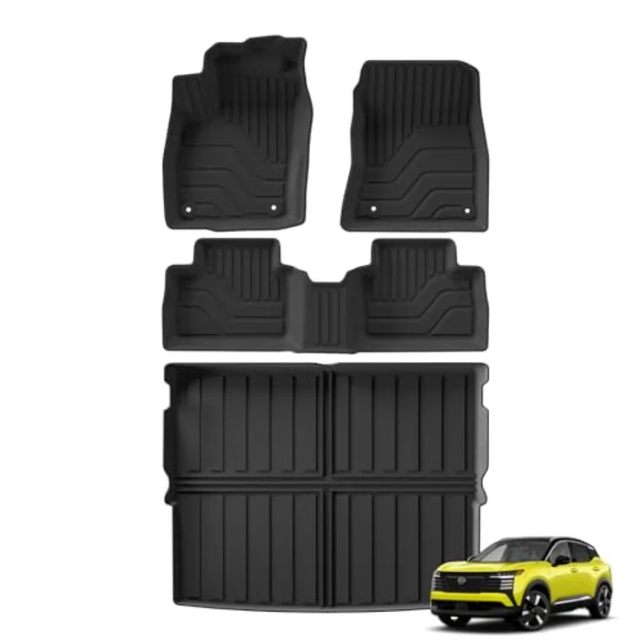 

Коврики для пола и багажника, совместимые с Nissan Kicks 2025-2026, всепогодные вкладыши из TPE, аксессуары для интерьера