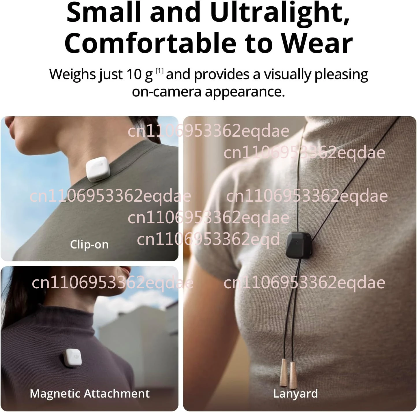 لـ DJI Mic Mini Wireless Lavalier Microphone لـ DJI Action 5 Pro وOsmo Pocket 3 ™