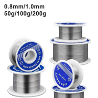 50g 100g 200g Per Roll High Purity Soldering Wire Dia 0.8/1mm Mixed Tin Rosin Core Solder Welding Wire For Electrical Soldering