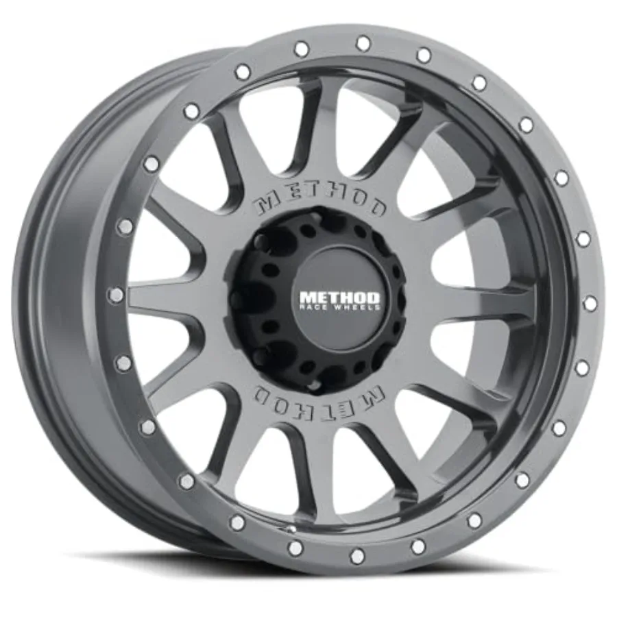 MR605 NV 20x10 24mm Offset 8x6.5 121.3mm Centerbore Gloss Titanium Off-Road Performance Wheels