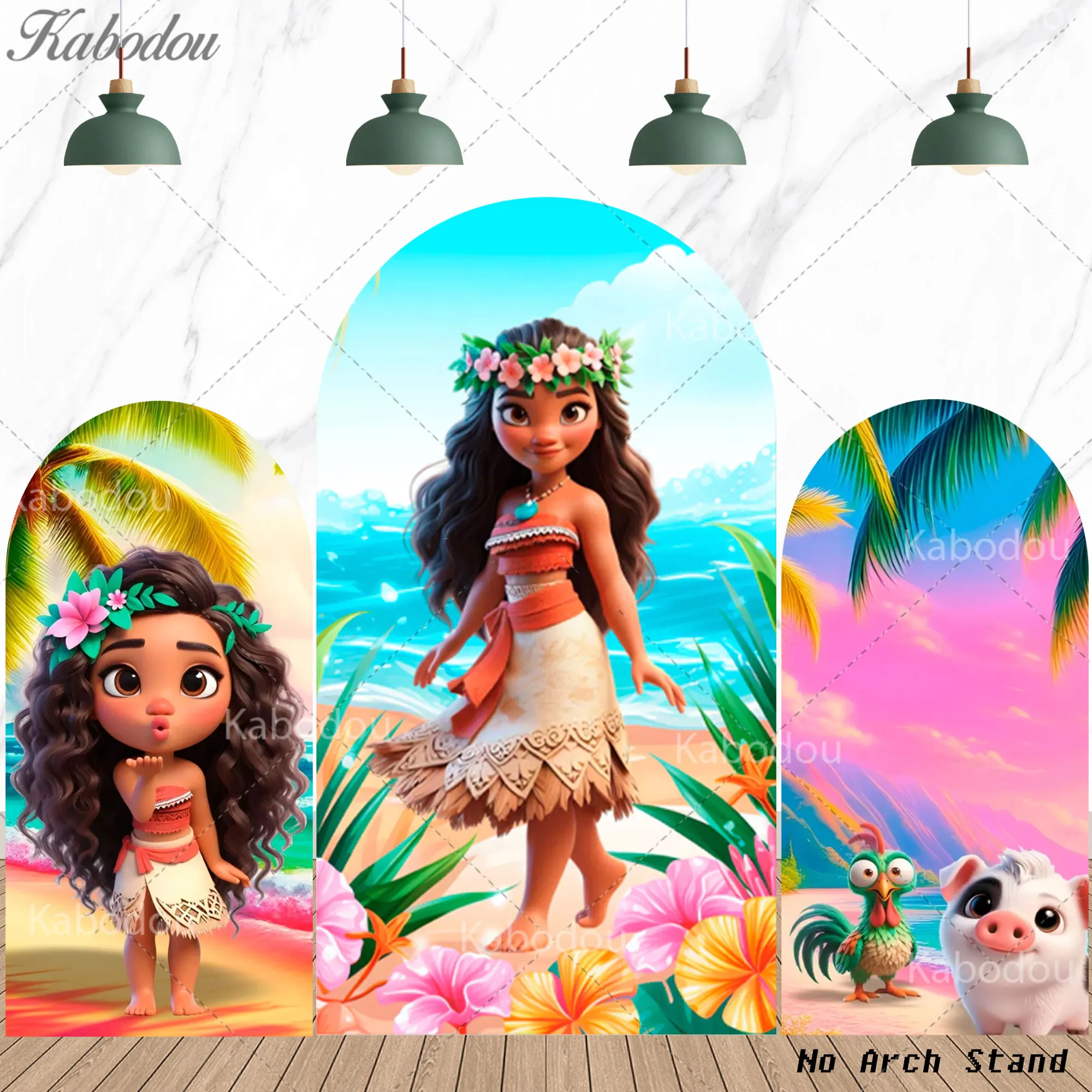 

Фон-арка в стиле Моаны для детских праздников, украшение для дня рождения девочек, декор для детского душа, реквизит для фотосессий