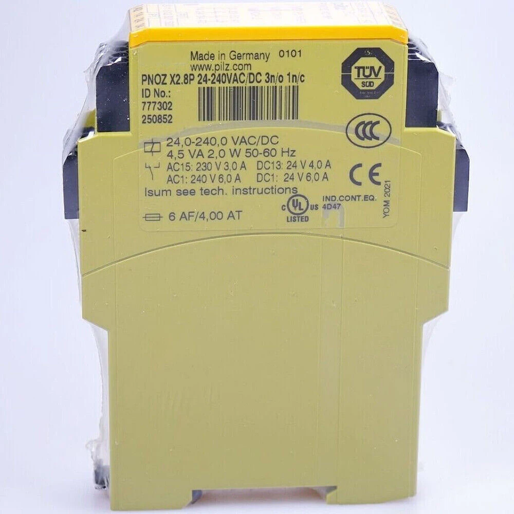 

*777302 for Safety relay (standalone), PNOZ X2.8P 24-240VAC/DC 3n/o 1n/c