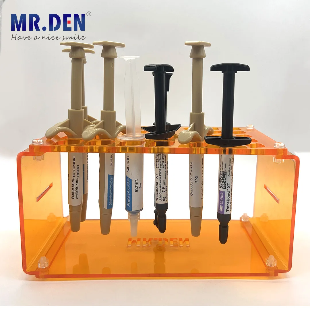 Dental Resin Placement Shelf Bonding Acrylic Organizer Tube Shelf Desktop Organizer Laboratory Shelf Dental Technician Equipment