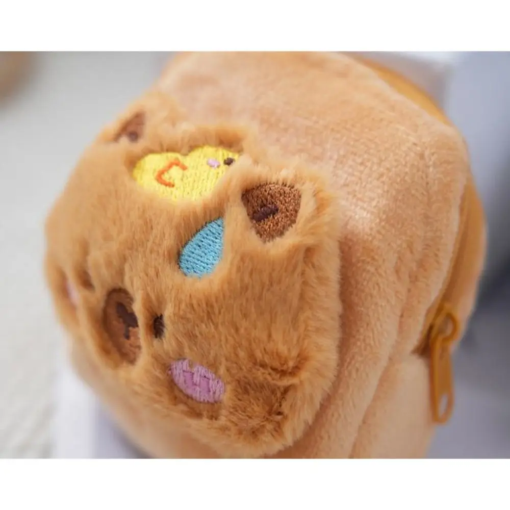 New Capybara Coin Purse Plush Cartoon Bags Pendant Mini Wallet Kids