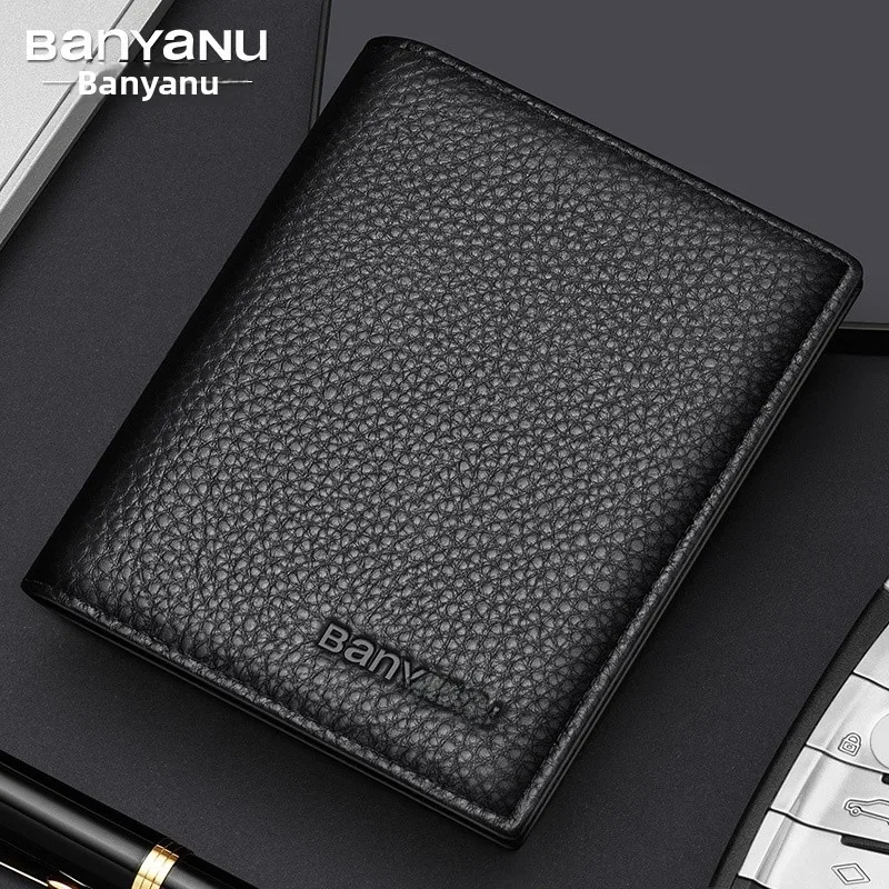 ultra-thin-top-layer-cowhide-leather-wallet-men's-short-genuine-leather-clip-vertical-trendy-zipper-money-clip-card-holder-new