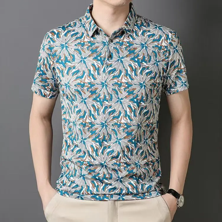 New Men's Golf Polo Shirt Men's Fashion Short Sleeve Polo Shirt Anti Wrinkle Breathable Comfortable Summer Versatile T-shirt