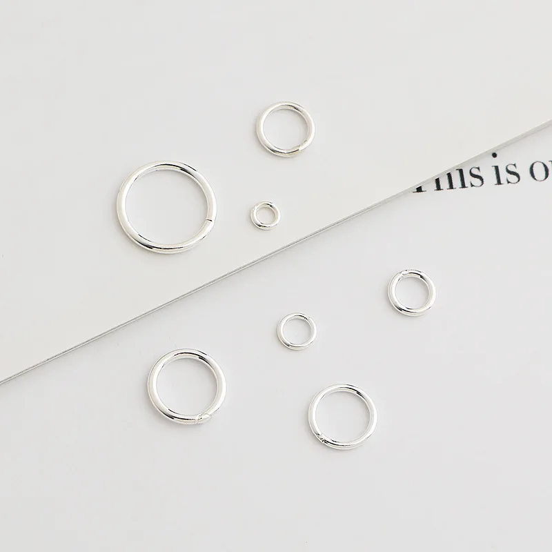 5pcs/Lot 925 Sterling Silver Round Jump Rings Connectors 3/4/5/6/7mm Silver Open/Close Clasps Ring Hooks DIY Jewelry Accessories