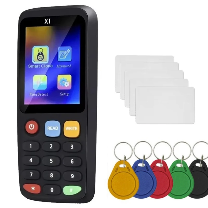 

X7 RFID Smart Chip NFC Decoder Duplicator Reader Writer+5XCUID Card+5XUID Keychain 125Khz 13.56Mhz Badge Clone Card