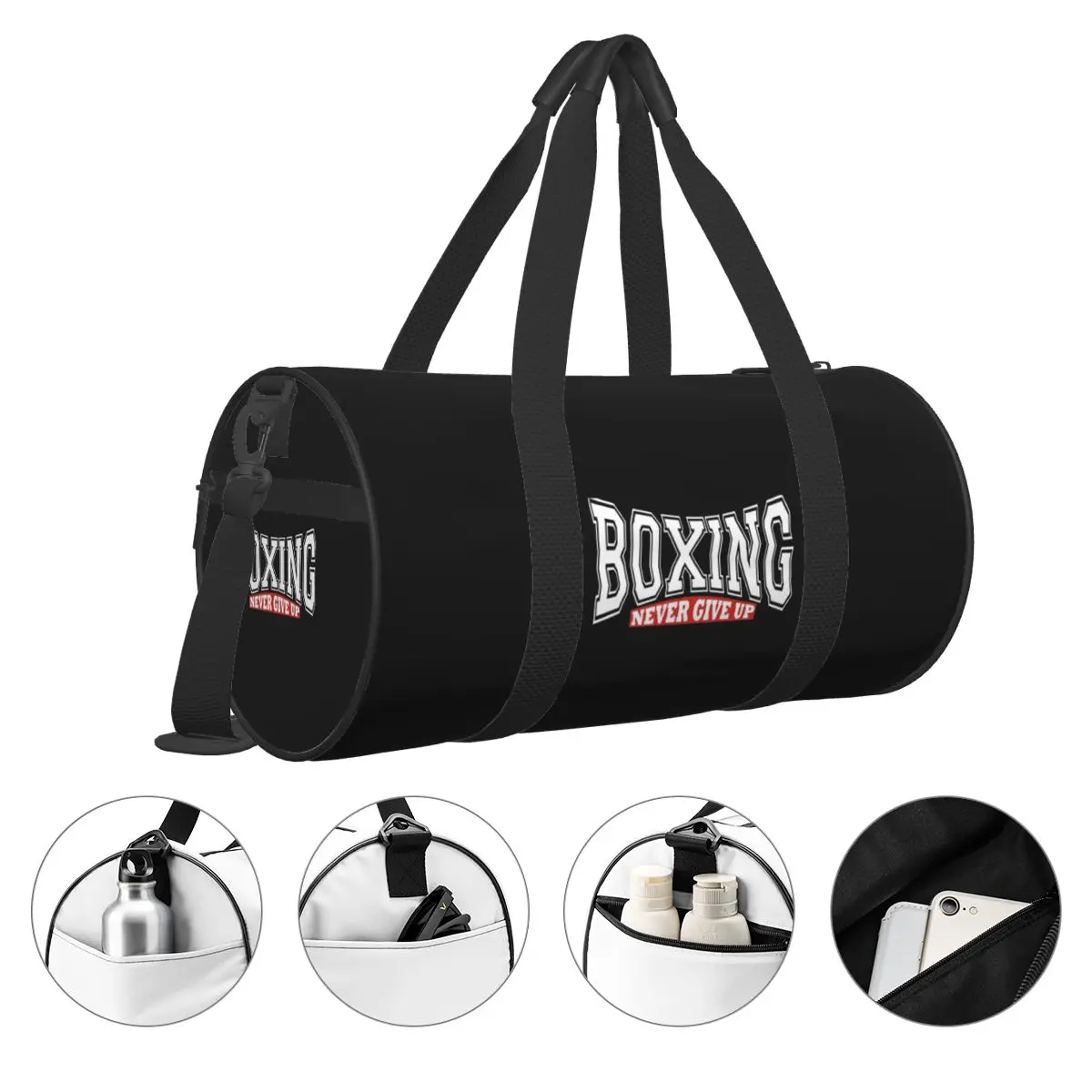 Boxing Kickboxing Sports Bags Travel Training Gym Bag with Shoes Graphic Handbags Men's Design Weekend Fitness Bag